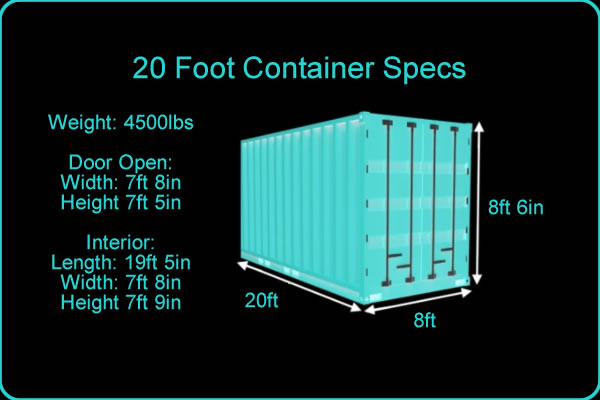 20 Foot Shipping Container Specifications / Sizes